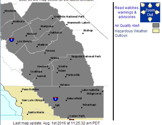 air quality alert mariposa county august 1 2016