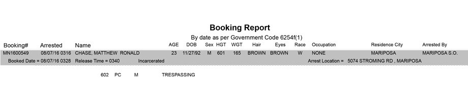 mariposa county booking report for august 7 2016