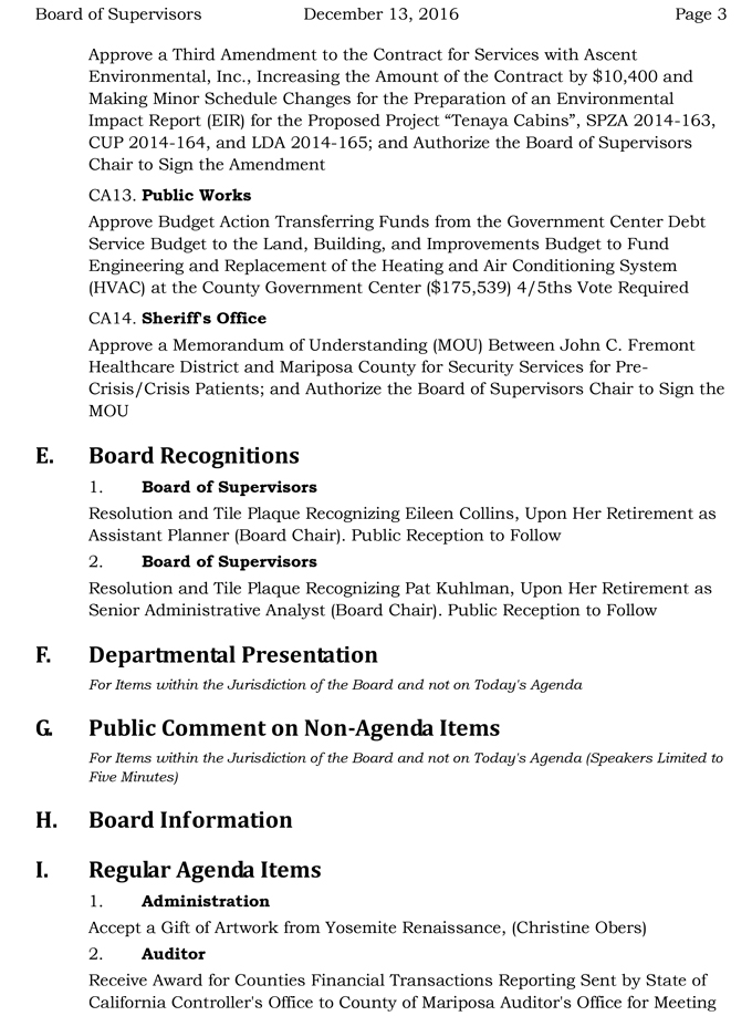 2016 12 13 mariposa county board of supervisors agenda december 13 2016 3