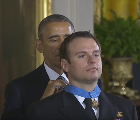 President Obama Medal of Honor U S Navy Senior Chief Edward Byers Jr