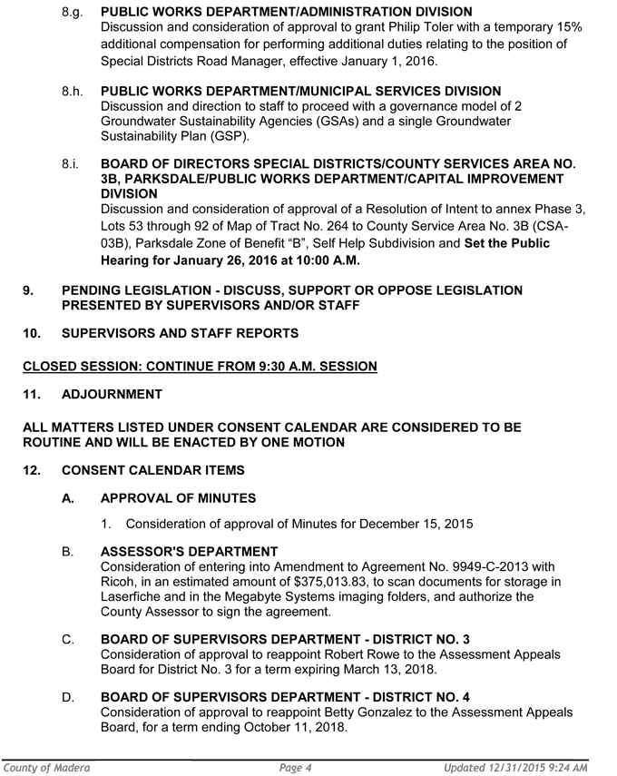 madera county board of supervisors meeting agenda january 5 2016 4