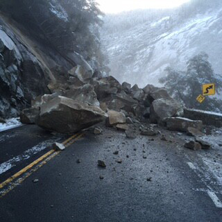 yosemite highway 140 rockfall january 7 2016 1