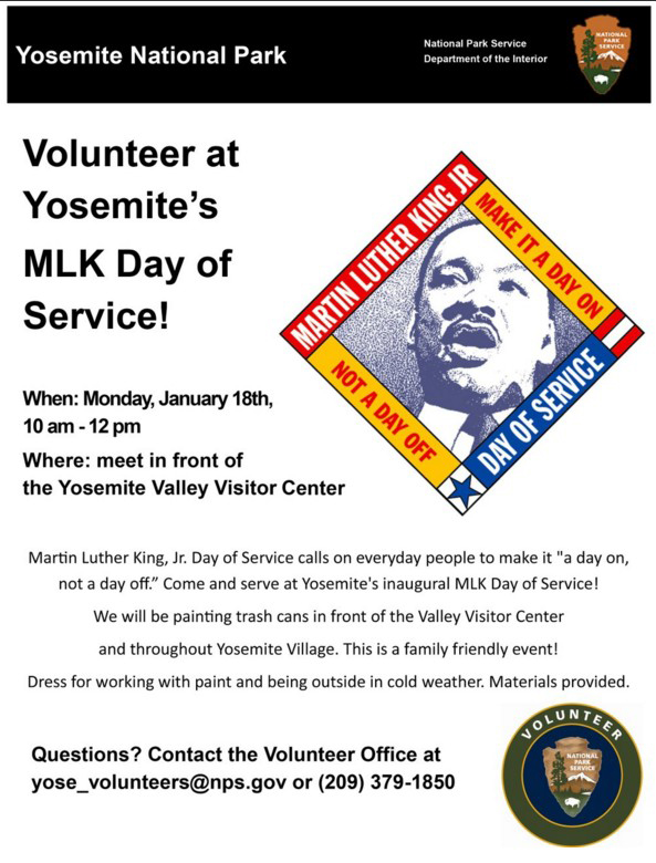 yosemite national park mlk day of service martin luther king