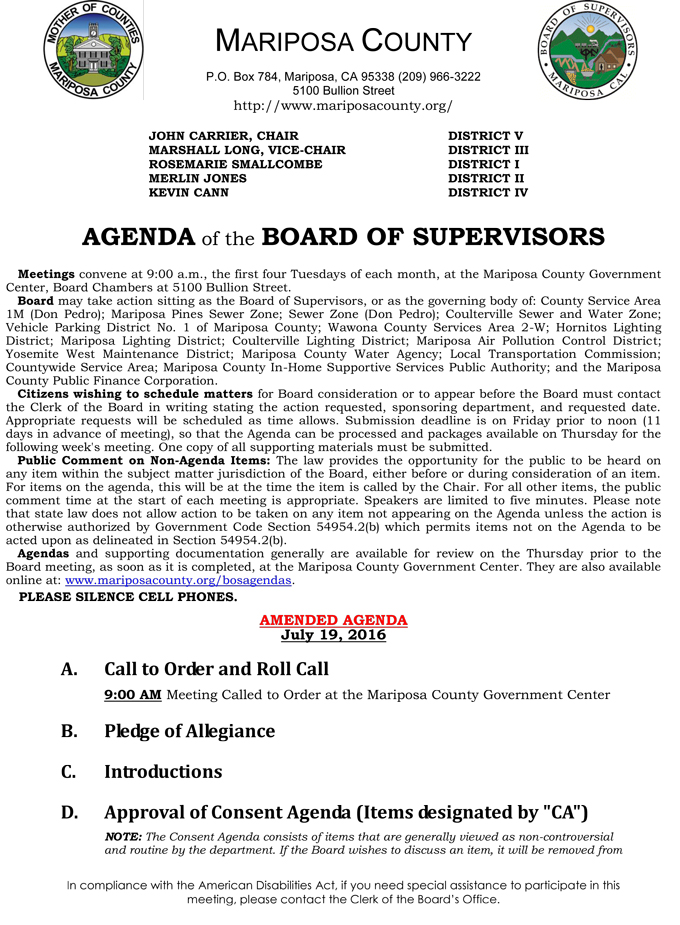 2016 07 19 mariposa county board of supervisors agenda july 19 2016 1