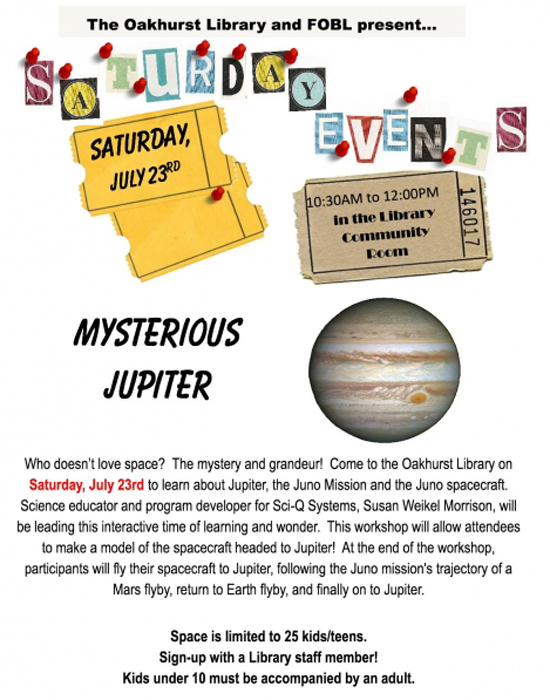 7 23 16 Workshop Mysterious Jupiter