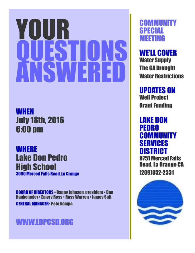don pedro community services district special meeting flyer july 18 2016