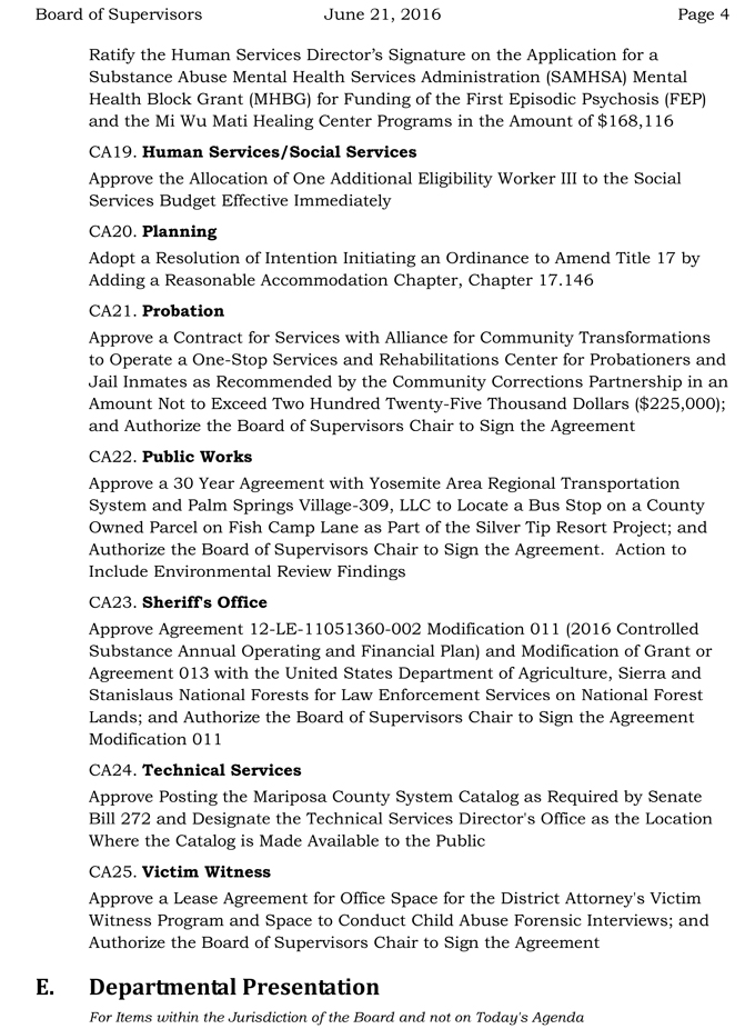 2016 06 21 mariposa county board of supervisors agenda june 21 2016 4