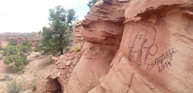 creepytings exhibit 5 canyonlands park defacement