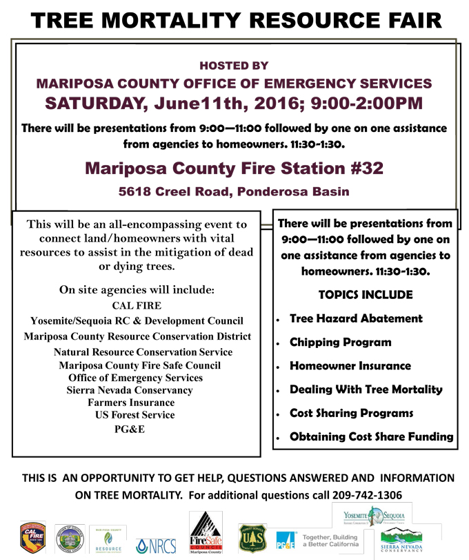 mariposa county tree mortality meeting june 11 2016