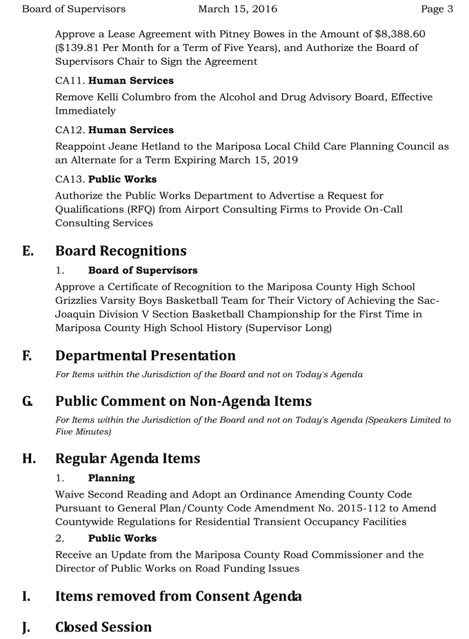 mariposa county board of supervisors meeting agenda march 15 2016 3