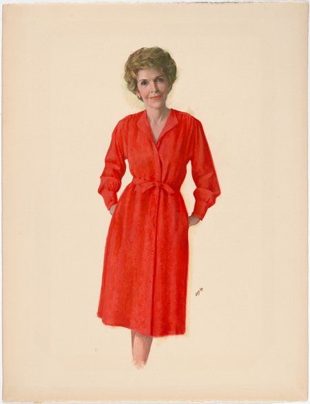 nancy reagan by aaron shikler national portrait gallery smithsonian gift of time magazine