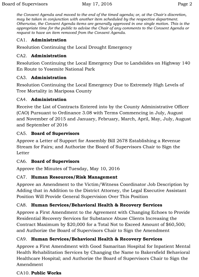 2016 05 17 mariposa county board of supervisors agenda may 17 2016 2
