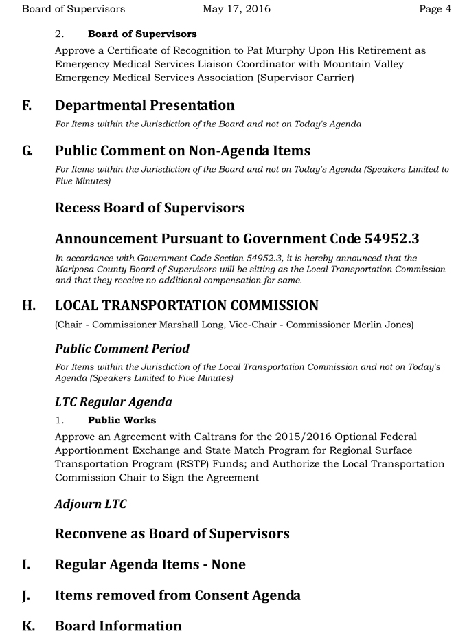 2016 05 17 mariposa county board of supervisors agenda may 17 2016 4