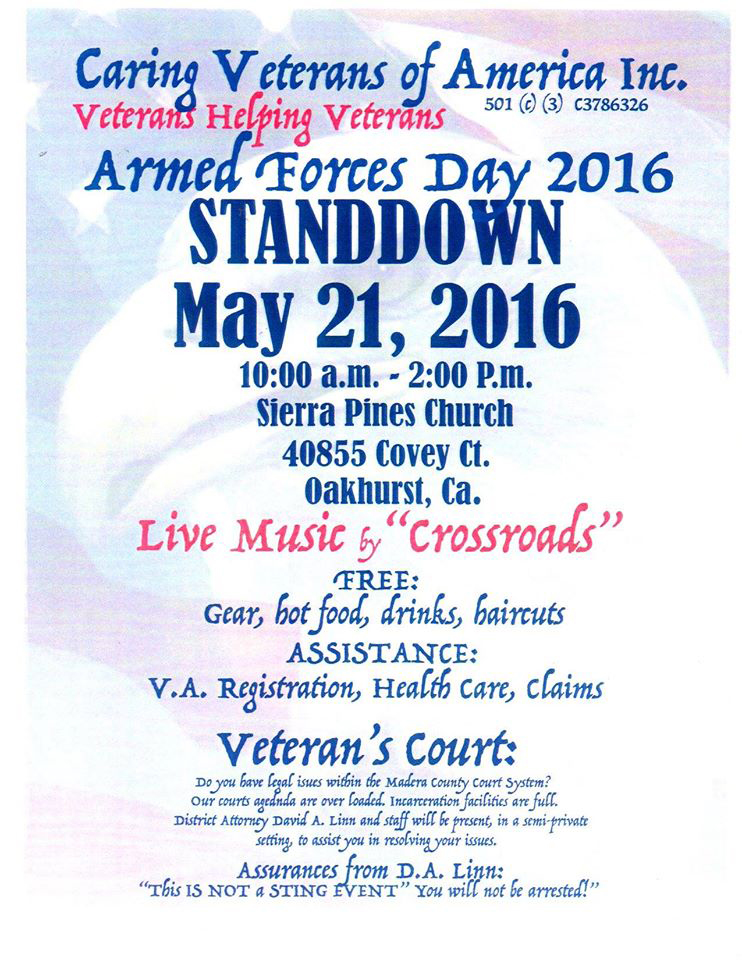 armed forces day standdown oakhurst may 21 2016