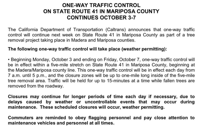 mariposa county traffic control october 3 7 2016