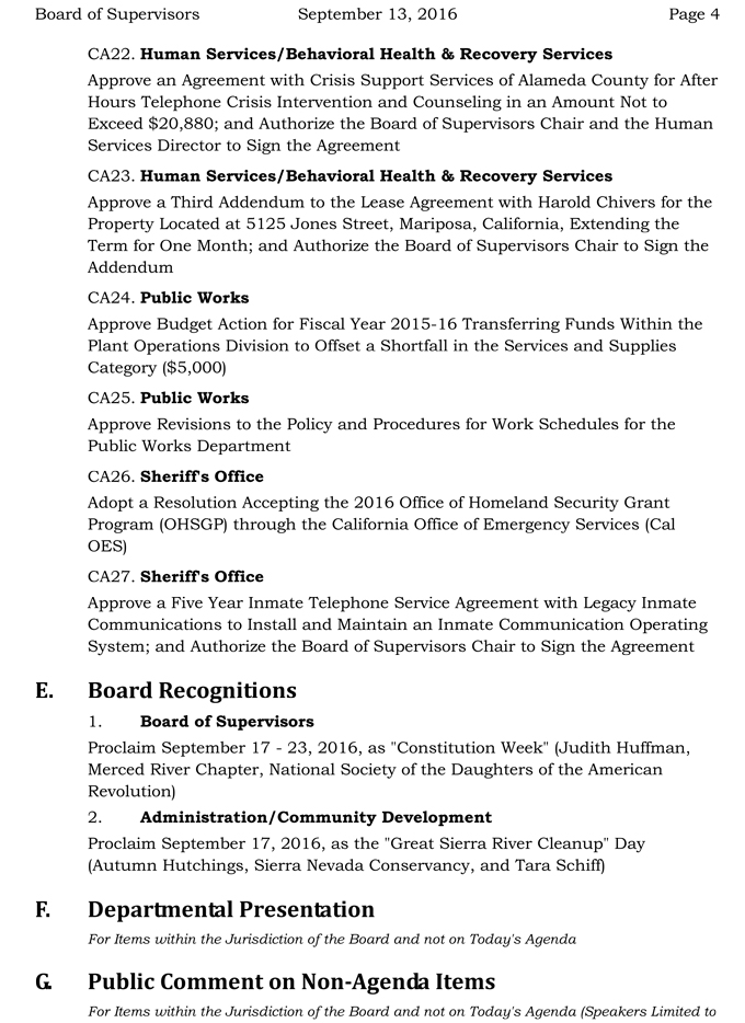 2016 09 13 mariposa county board of supervisors agenda september 13 2016 4