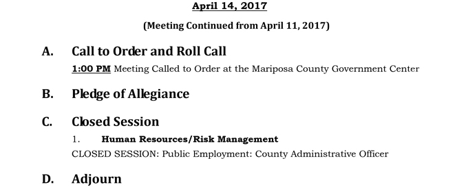 2017 04 14 .1mariposa county board of supervisors agenda april 14 2017