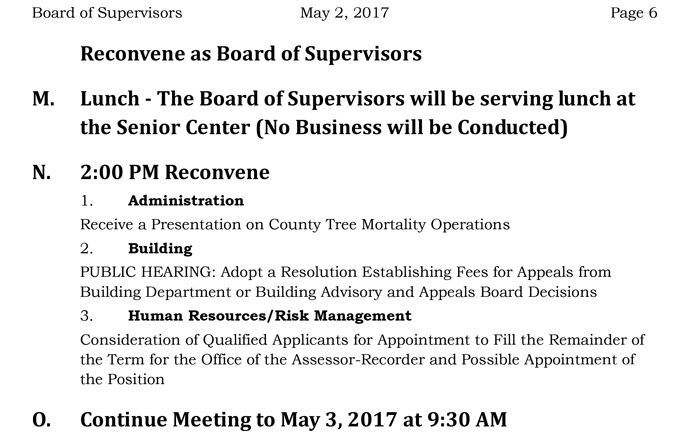 2017 05 02 mariposa county board of supervisors public agenda may 2 2017 6