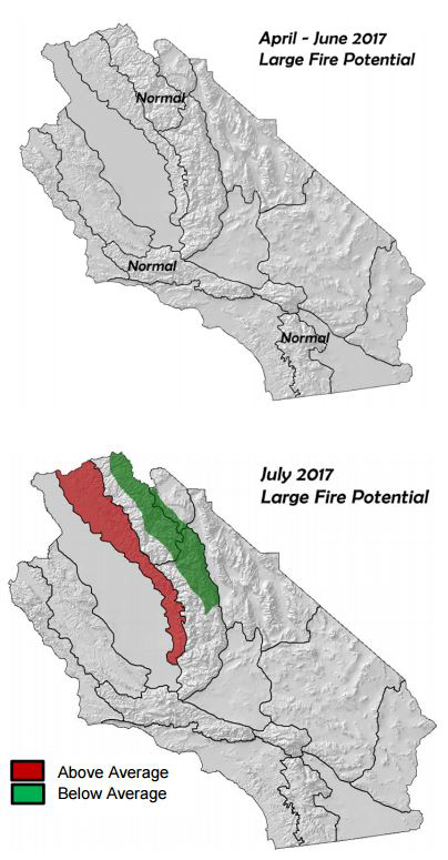 fire outlook predictive services april to july 2017 graphic