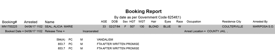 mariposa county booking report for april 6 2017