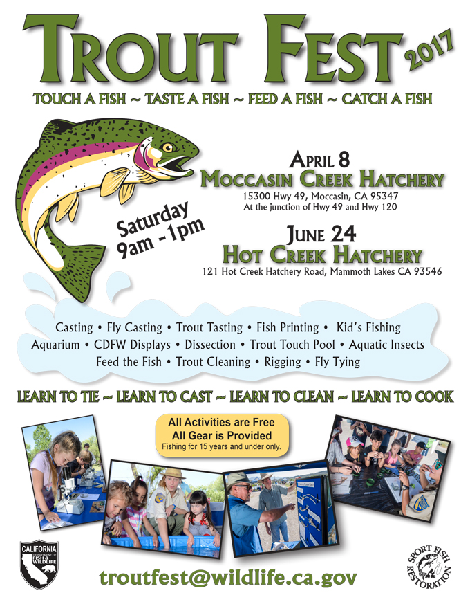 trout fest 2017 cdfw moccasin creek fish hatchery