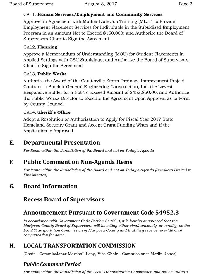 2017 08 08 mariposa county board of supervisors agenda august 8 2018 3