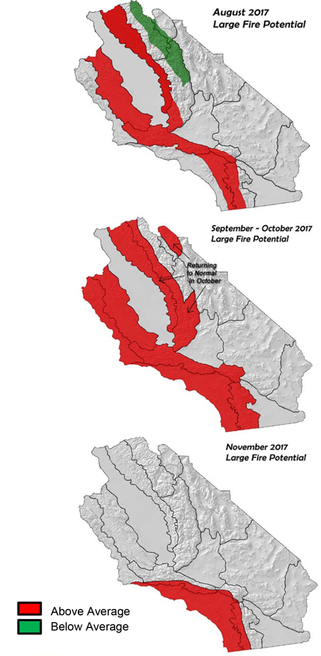 california fire assessment august to november 2017 predictive services 1