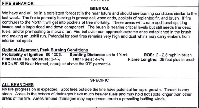 fire behavior detwiler august 1 2017 mariposa county