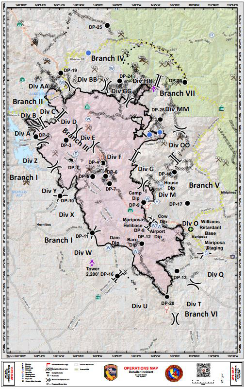 Updates on Detwiler Wildfire in Mariposa County for Tuesday, August 1 ...