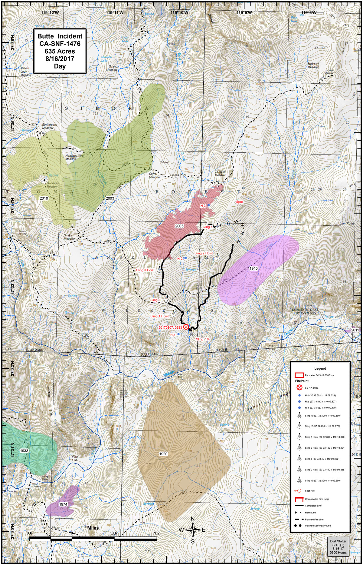 sierra national forest butte fire map august 16 2017