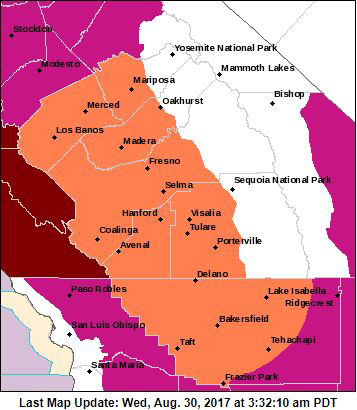 weather mariposa august 30 2017