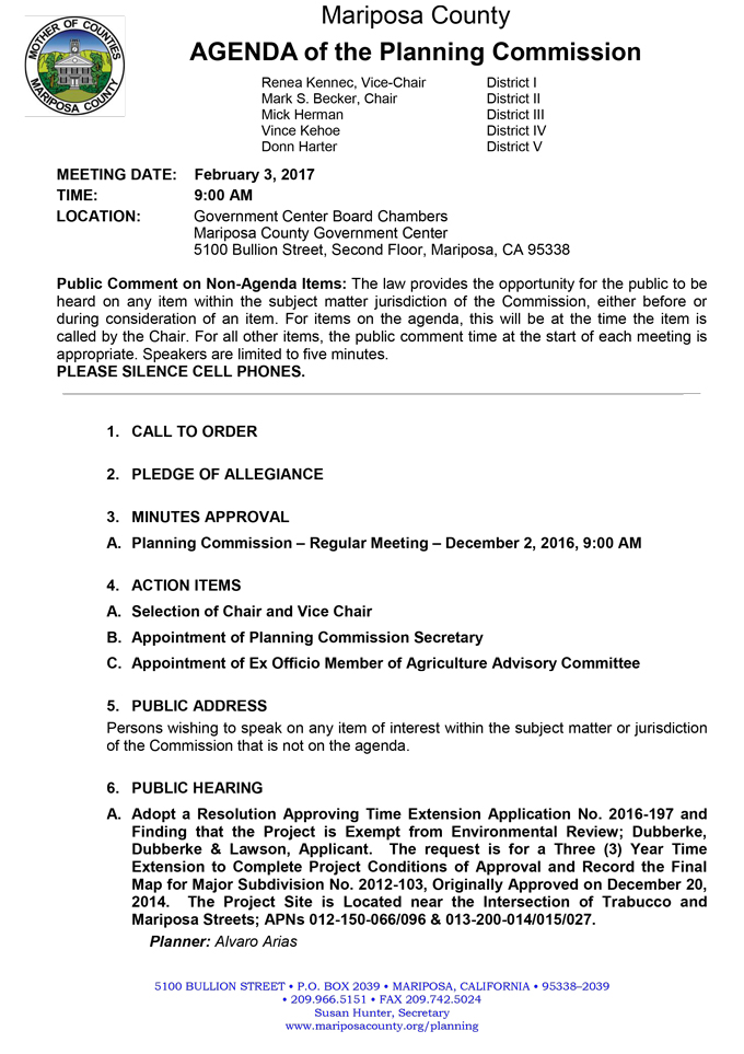 2017 02 03 mariposa county planning commission agenda february 3 2017 1