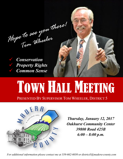 madera county supervisor tom wheeler town hall meeting january 2017