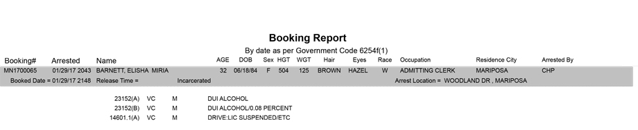 mariposa county booking report for january 29 2017