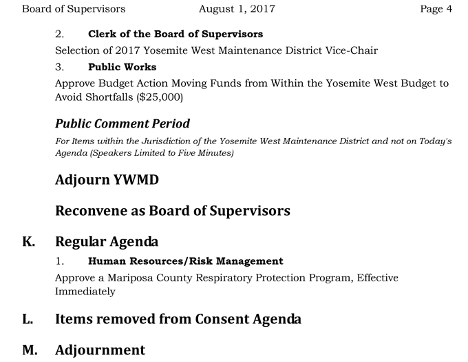 2017 08 01 mariposa county board of supervisors agenda august 1 2017 4