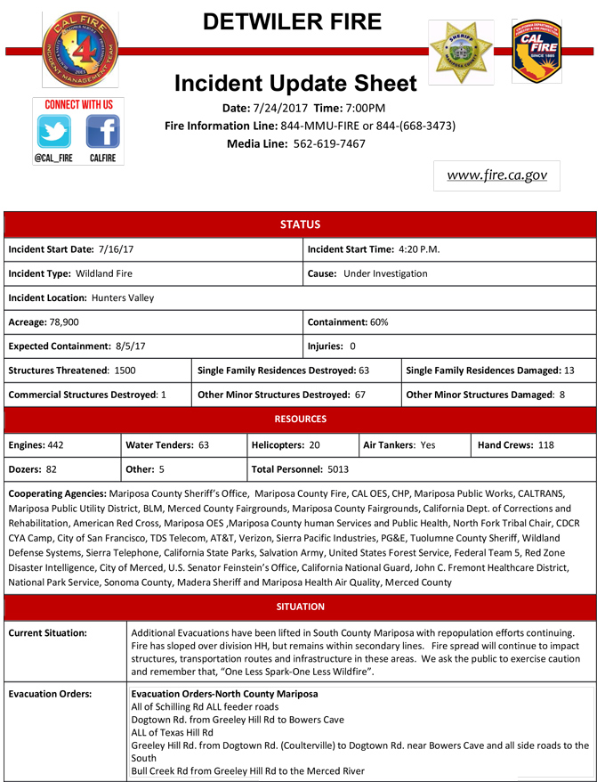 detwiler update july 24 2017 pm wildfire mariposa county 1