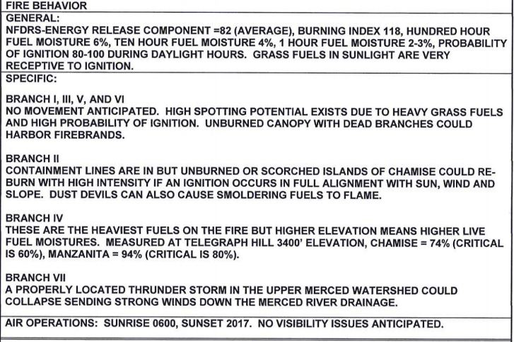 fire behavior detwiler july 24 2017 mariposa county