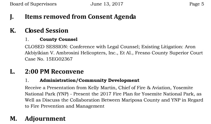 2017 06 13 mariposa county board of supervisors agenda june 13 2017 5