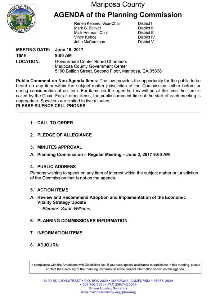 2017 06 16 mariposa county planning commission agenda june 16 2017 1