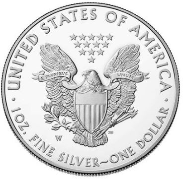 american eagle 2017 one ounce silver proof coin reverse