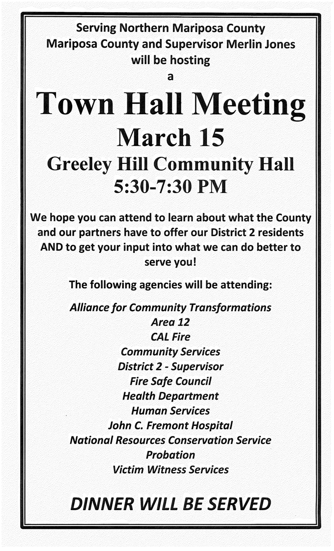 mariposa county town hall greeley hill march 15 2017