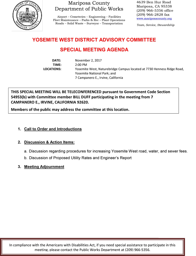 YWDAC 11 2 17 Special Meeting Notice and Call and Agenda 2