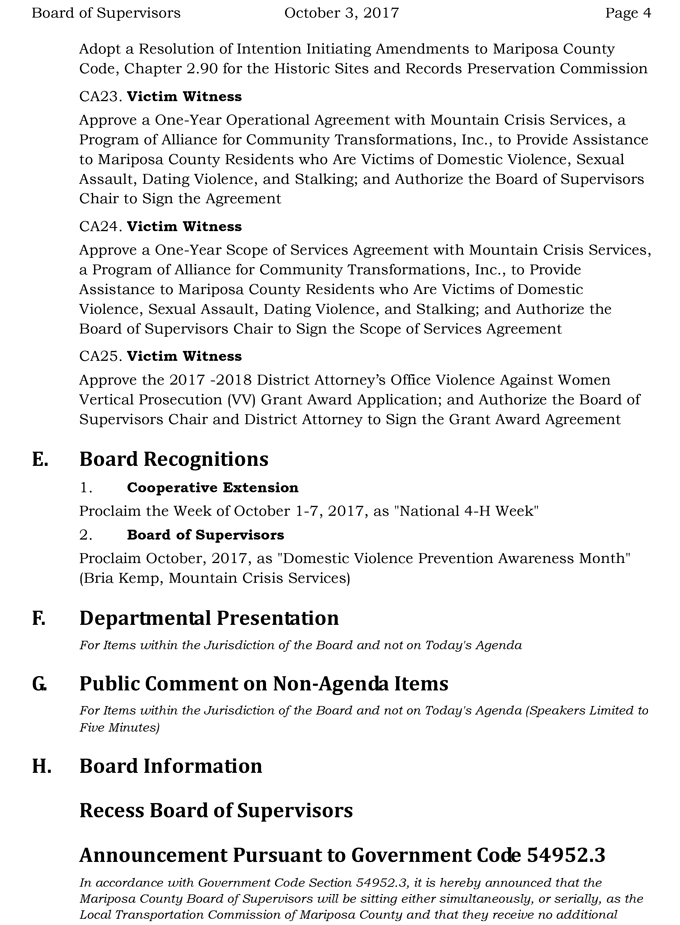 2017 10 03 mariposa county board of supervisors agenda october 3 2017 4