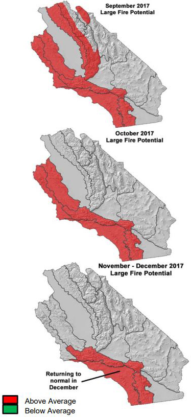 fire outlook sierra october 1 2017