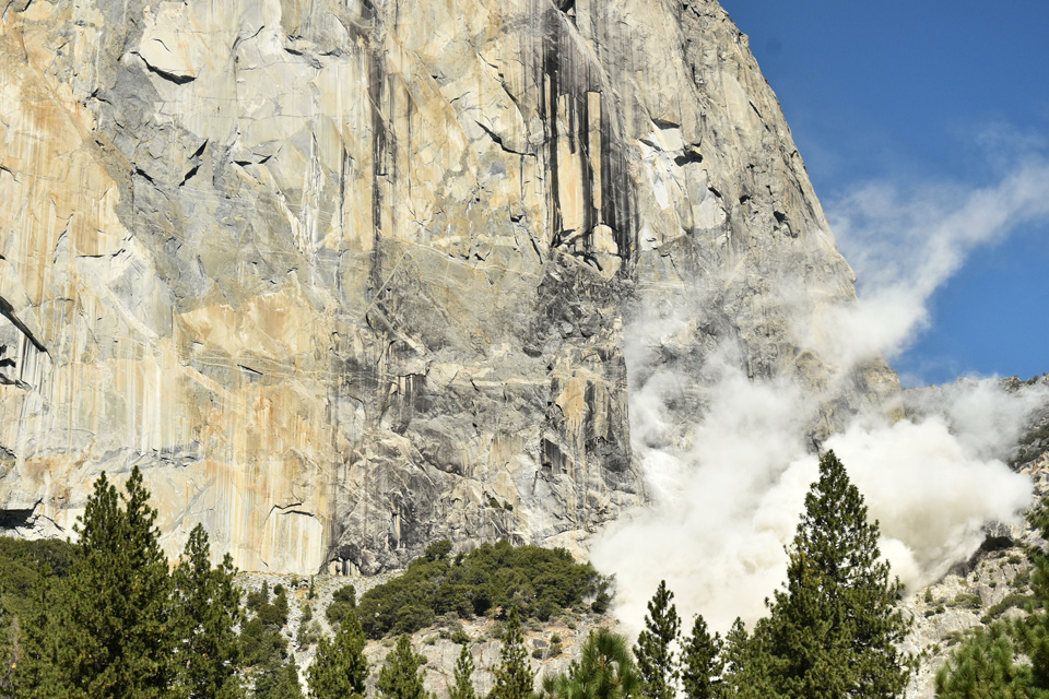 yosemite horsetail fall rockfall tom evans nps