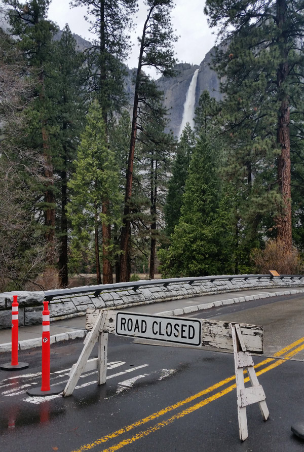 NPS Yosemite Valley Road Closed