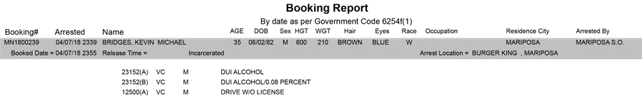 mariposa county booking report for april 7 2018