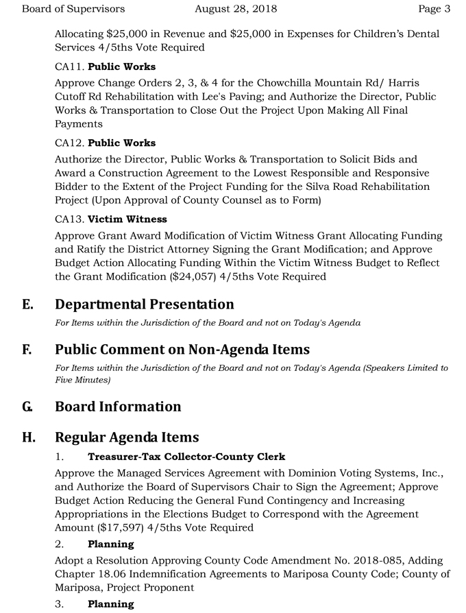 2018 08 28 mariposa county Board of Supervisors Agenda august 28 2018 3