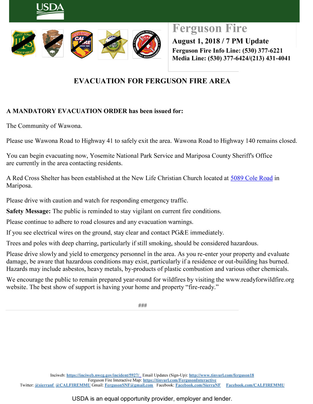 8 1 Ferguson Fire Evacuation Order