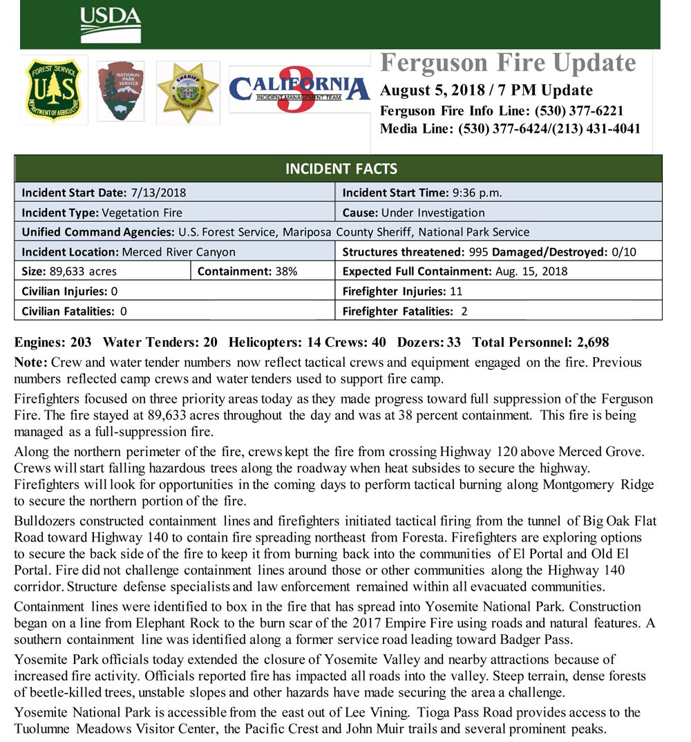 FERGUSON FIRE UPDATE 8 5 1